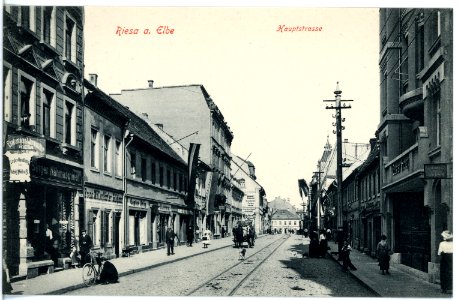 18167-Riesa-1914-Hauptstraße-Brück & Sohn Kunstverlag