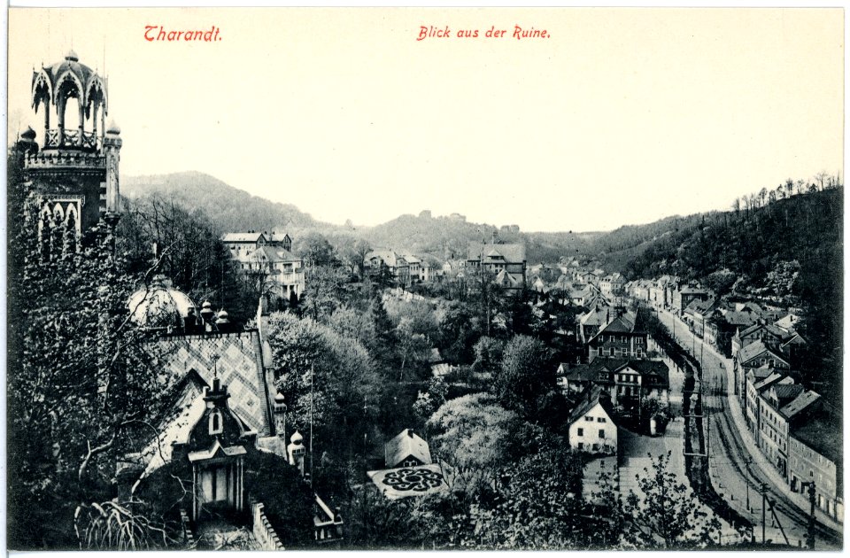 17758-Tharandt-1914-Blick auf Tharandt aus der Ruine-Brück & Sohn Kunstverlag