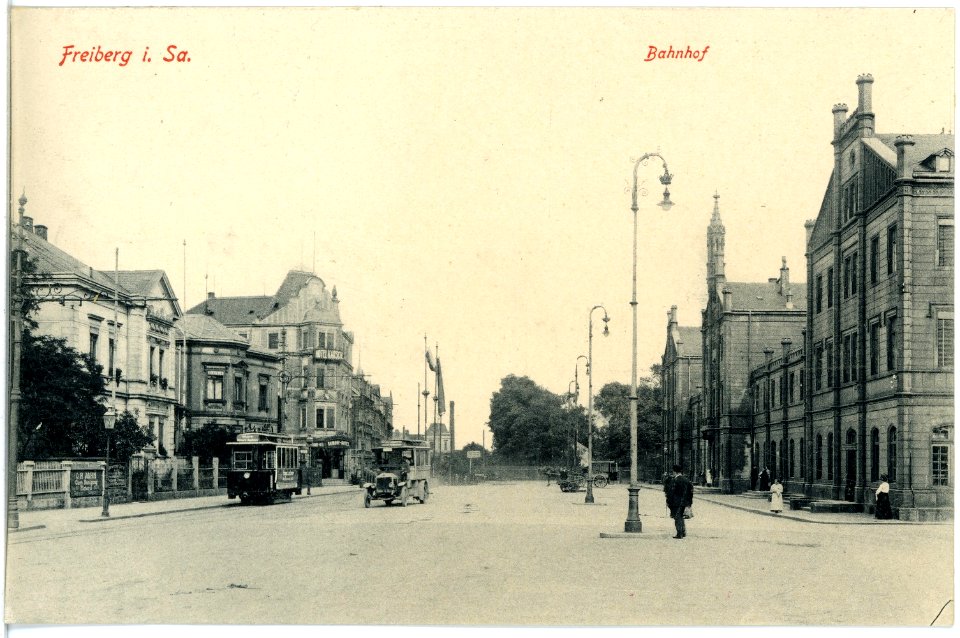18009-Freiberg-1914-Bahnhof-Brück & Sohn Kunstverlag
