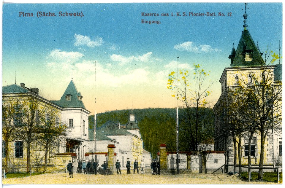 17718-Pirna-1914-Pionier - Kaserne 12-Brück & Sohn Kunstverlag