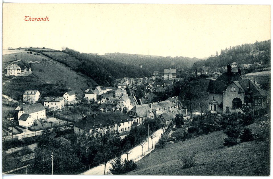 17752-Tharandt-1914-Blick auf Tharandt-Brück & Sohn Kunstverlag