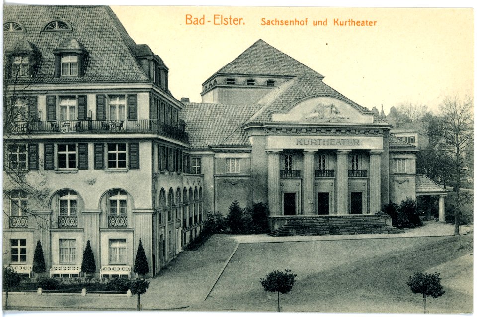 17777-Bad Elster-1914-Kurtheater und Sachsenhof-Brück & Sohn Kunstverlag