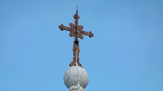Cross blue sky blue cross