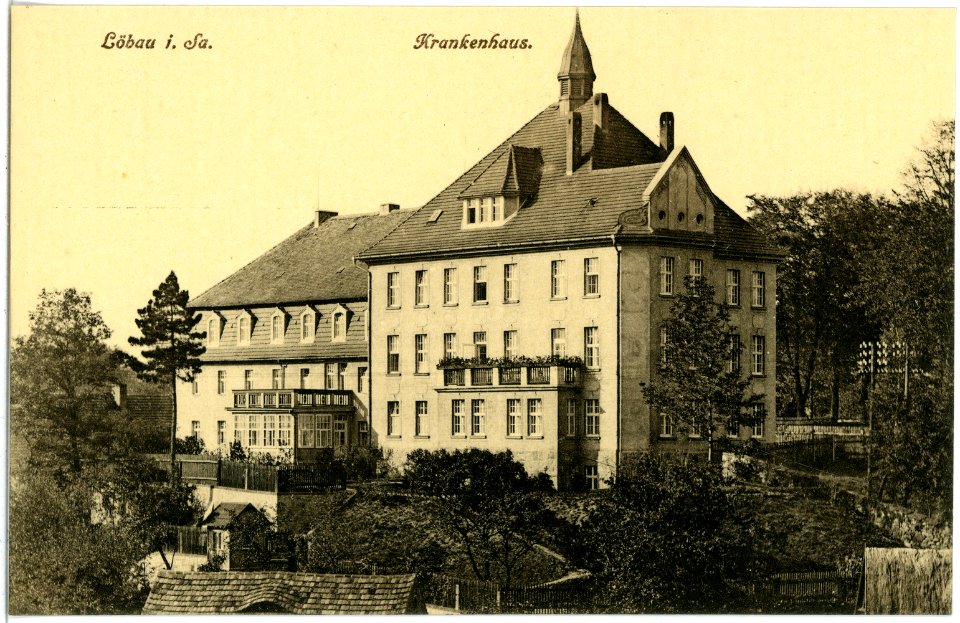 17736-Löbau-1914-Krankenhaus-Brück & Sohn Kunstverlag