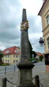 Postmeilensäule Wettinplatz Pulsnitz 2