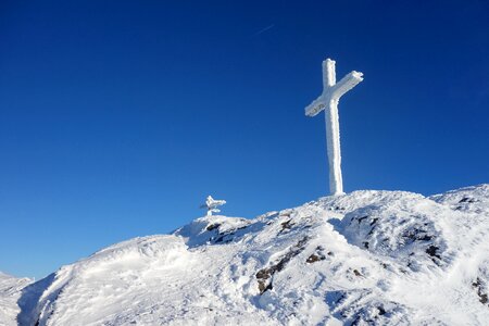 Christian mountain snowy landscape photo