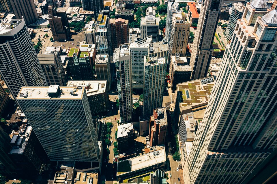 Rooftop street city