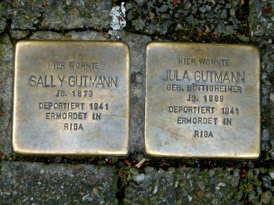 Stolperstein Sally & Julla Gutmann in Bad Cannstatt