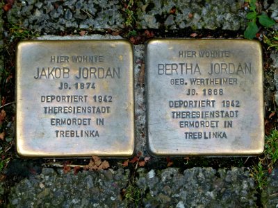 Stolperstein Jakob & Bertha Jordan in Bad Cannstatt