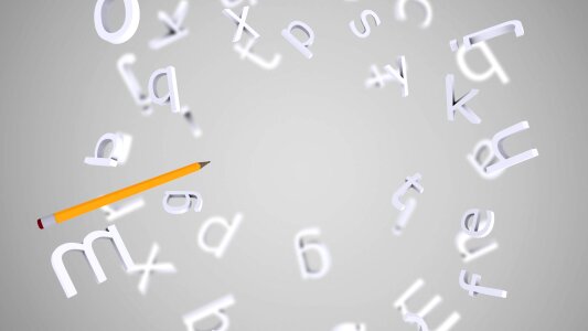 3d letters text communication