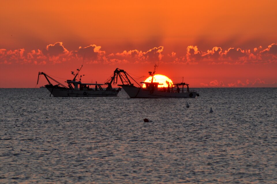 Boats boat sunset