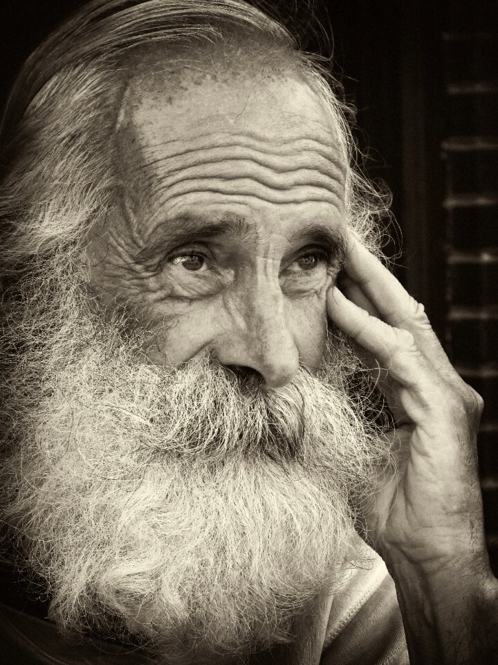 Portrait face wrinkles