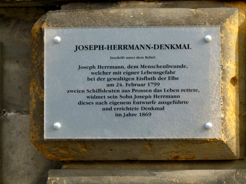 Joseph-Herrmann-Denkmal - Inschrift