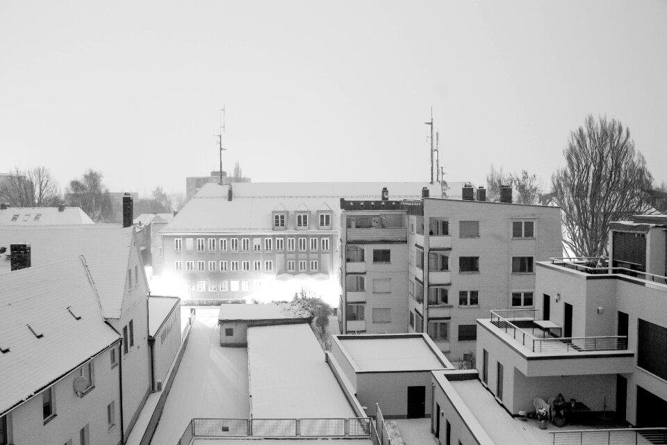 Rooftop village gray village