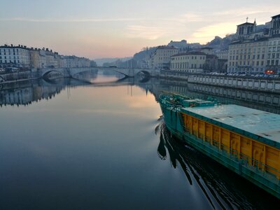 Bridge sunset water