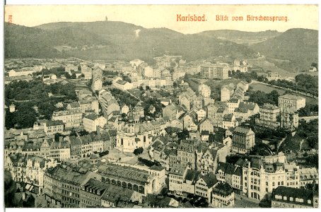 07534-Karlsbad-1906-Blick vom Hirschensprung auf Karlsbad-Brück & Sohn Kunstverlag