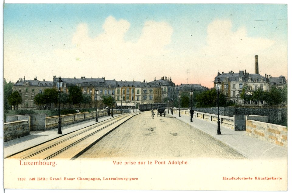 07182-Luxemburg-1906-Vue prise sur le Pont Adolphe-Brück & Sohn Kunstverlag