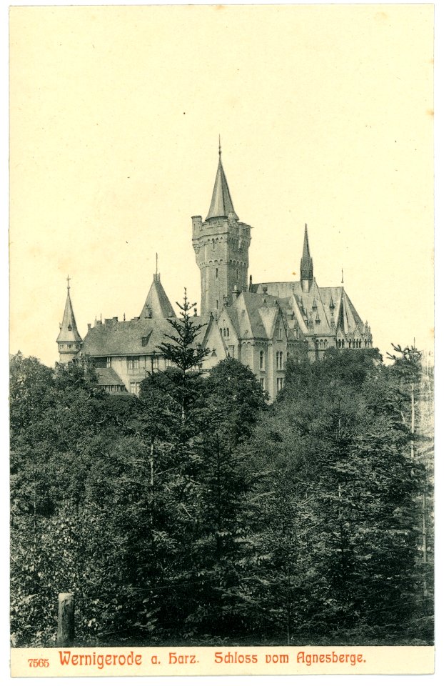 07565-Wernigerode-1906-Schloß vom Agnesberg-Brück & Sohn Kunstverlag