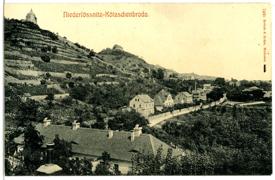 07460-Kötzschenbroda-1906-Niederlößnitz mit Jacobstein-Brück & Sohn Kunstverlag