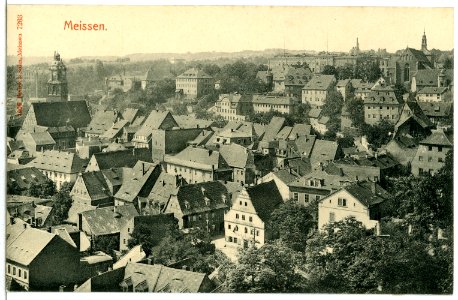 07263-Meißen-1906-Blick auf die Stadt-Brück & Sohn Kunstverlag