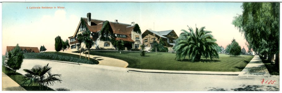 07155-Kalifornien-1906-A California Residence im Winter-Brück & Sohn Kunstverlag