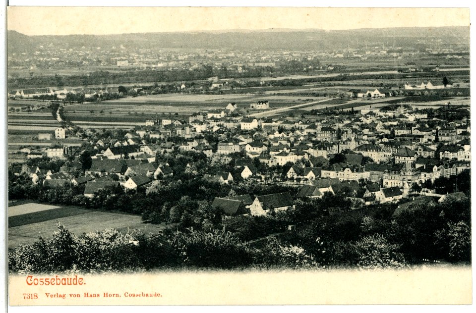 07318-Cossebaude-1906-Blick über Cossebaude-Brück & Sohn Kunstverlag
