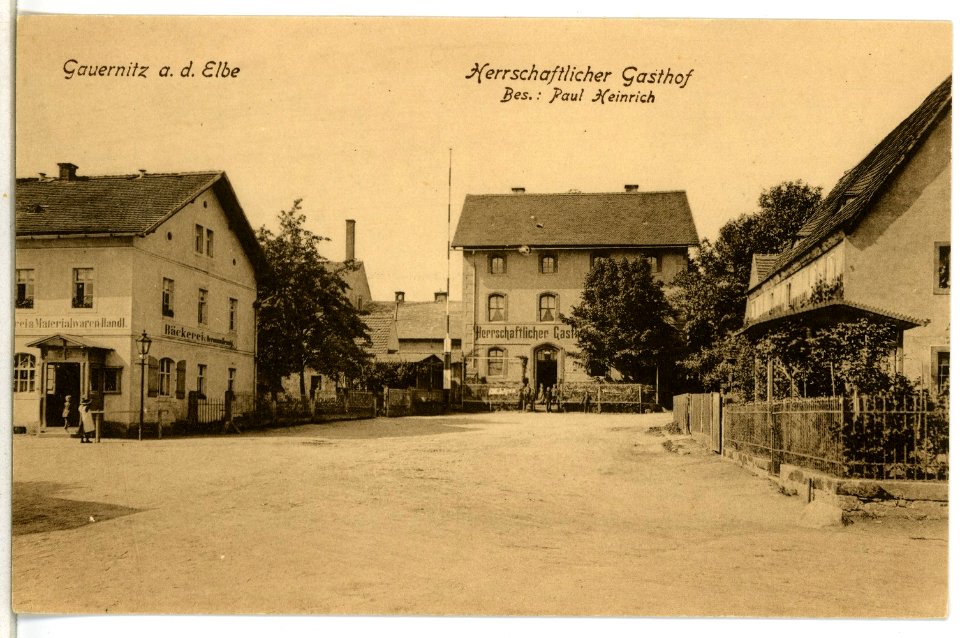 07308-Gauernitz-1906-Herrschaftlicher Gasthof-Brück & Sohn Kunstverlag