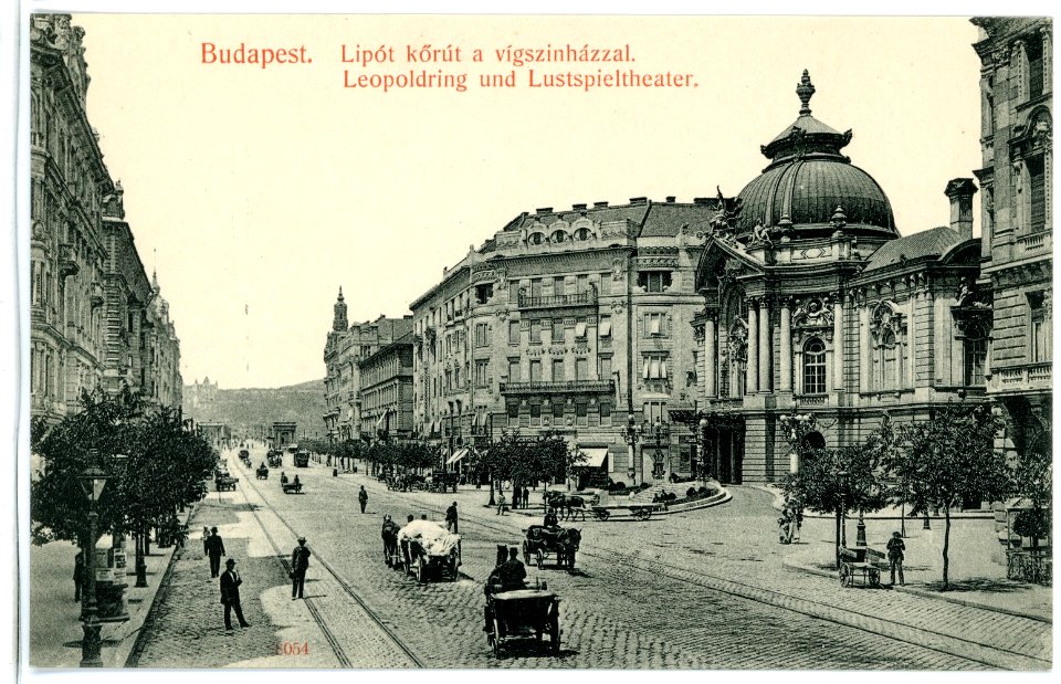08054-Budapest-1906-Leopoldring und Lustspieltheater-Brück & Sohn Kunstverlag