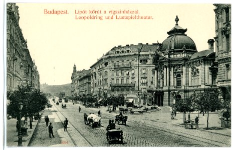 08054-Budapest-1906-Leopoldring und Lustspieltheater-Brück & Sohn Kunstverlag