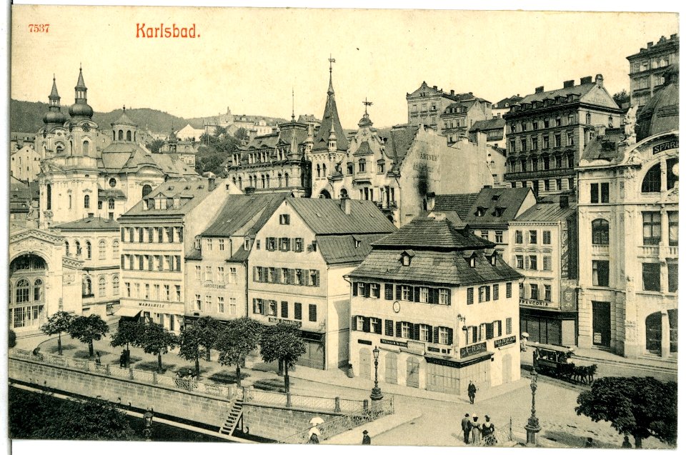 07537-Karlsbad-1906-In der Stadt-Brück & Sohn Kunstverlag