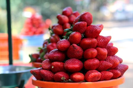 Food strawberry market photo