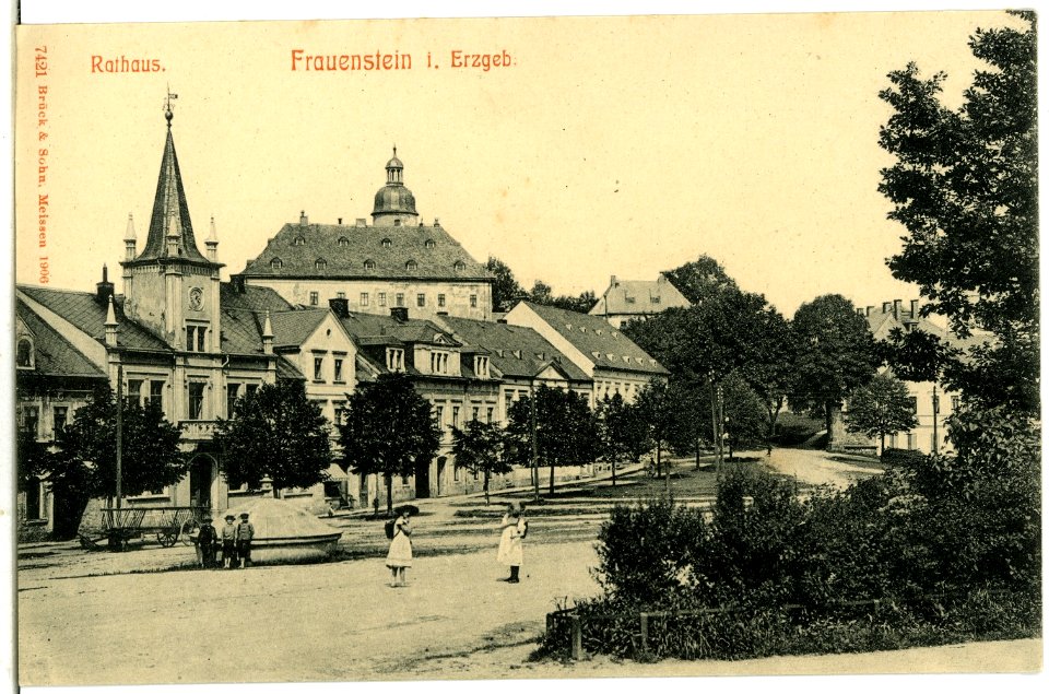 07421-Frauenstein-1906-Rathaus-Brück & Sohn Kunstverlag