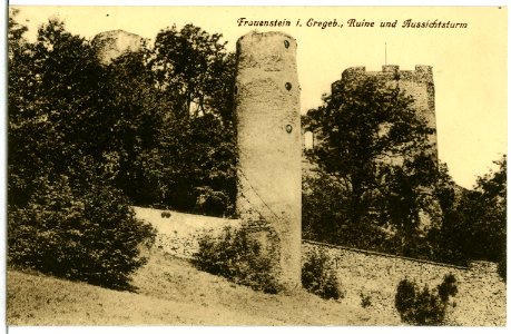 07472-Frauenstein-1906-Ruine und Aussichtsturm-Brück & Sohn Kunstverlag