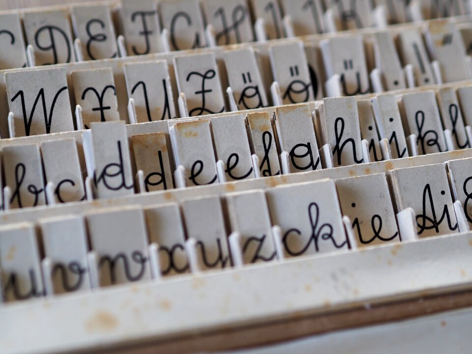 Set letters vintage