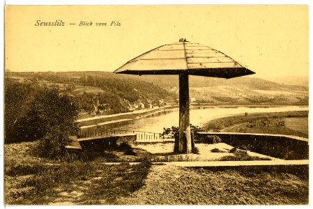 07295-Diesbar-1906-Elbeblick vom Pilz-Brück & Sohn Kunstverlag