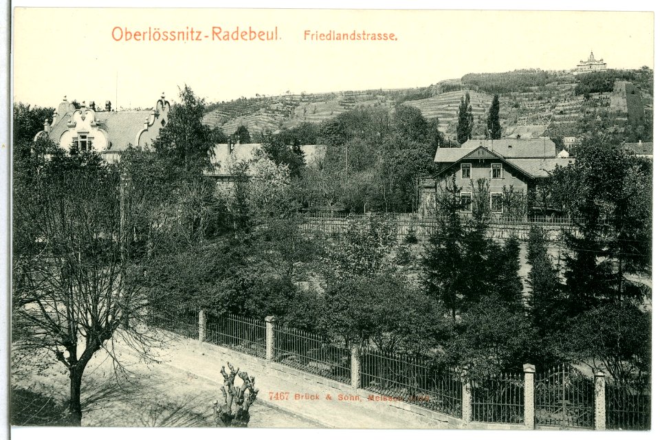 07467-Radebeul-1906-Oberlößnitz - Friedlandstraße-Brück & Sohn Kunstverlag