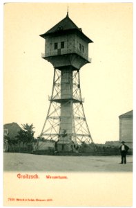 07150-Groitzsch-1906-Wasserturm-Brück & Sohn Kunstverlag