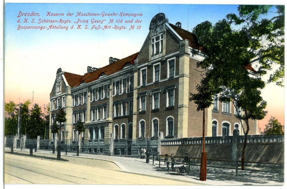 07464-Dresden-1906-Kaserne der Maschinen-Gewehr-Kompanie-Brück & Sohn Kunstverlag