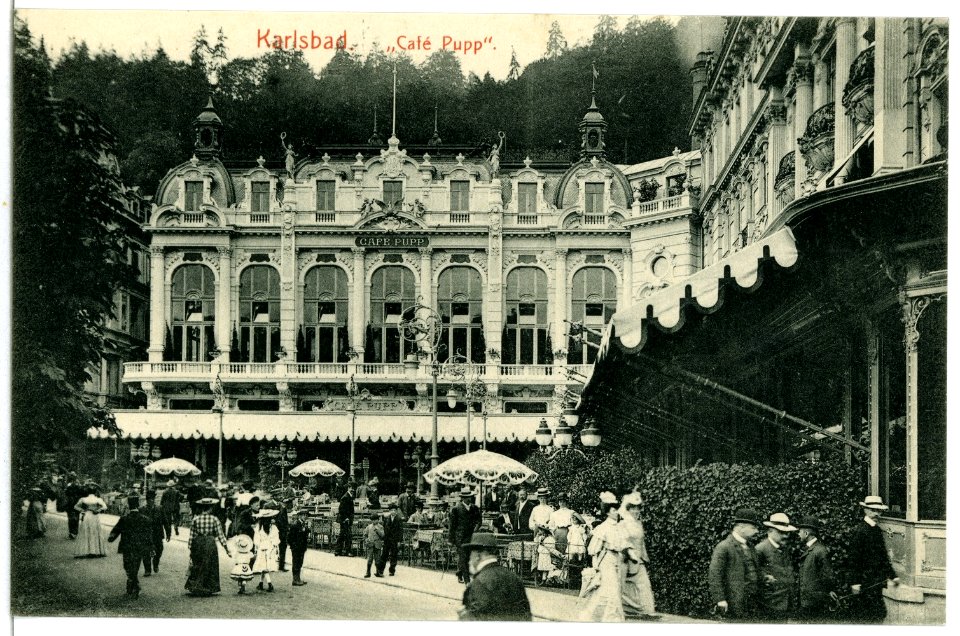 07530-Karlsbad-1906-Cafe "Pupp"-Brück & Sohn Kunstverlag