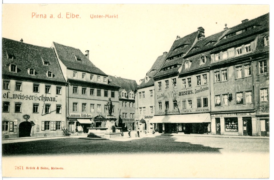 07871-Pirna-1906-Untermarkt-Brück & Sohn Kunstverlag