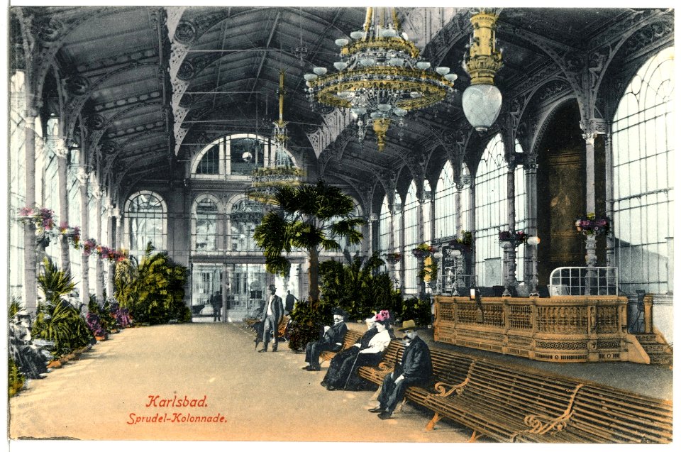 07540-Karlsbad-1906-Sprudel Kolonnade-Brück & Sohn Kunstverlag