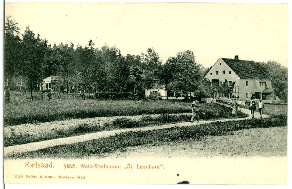 07578-Karlsbad-1906-Städtisches Wald Restaurant-Brück & Sohn Kunstverlag