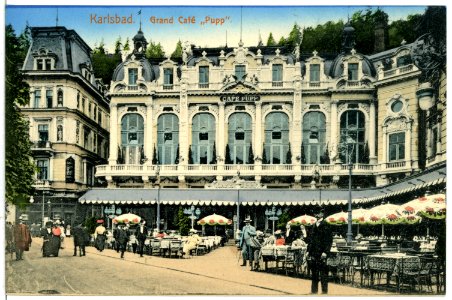 07531-Karlsbad-1906-Cafe "Pupp"-Brück & Sohn Kunstverlag