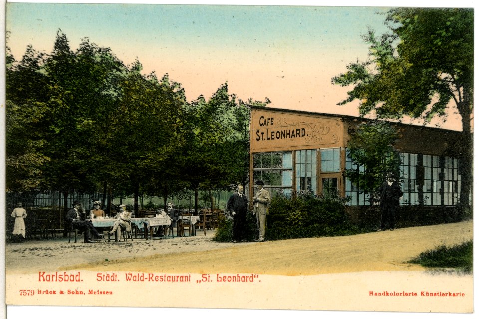07579-Karlsbad-1906-Städtisches Wald Restaurant-Brück & Sohn Kunstverlag