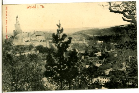 07396-Weida-1906-Schloß Osterburg und Stadt Weida-Brück & Sohn Kunstverlag