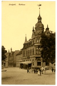 07146-Groitzsch-1906-Am Rathaus-Brück & Sohn Kunstverlag