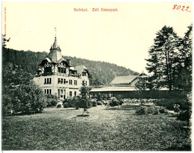 08022-Karlsbad-1906-Cafe Kaiserpark-Brück & Sohn Kunstverlag