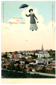 07661-Altenberg-1906-Ortsübersicht - Fliegende Frau-Brück & Sohn Kunstverlag
