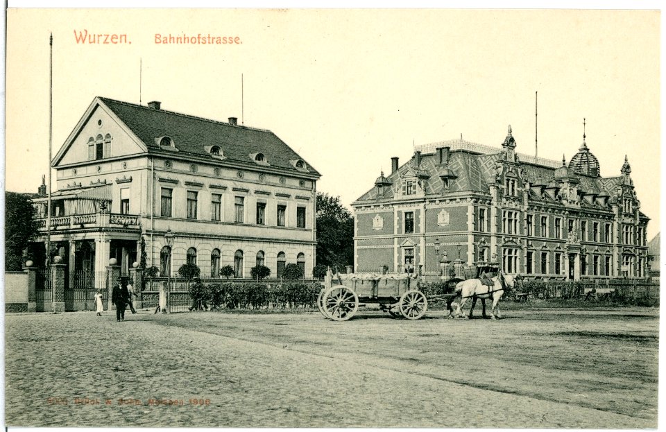 08003-Wurzen-1906-Bahnhofsstraße-Brück & Sohn Kunstverlag