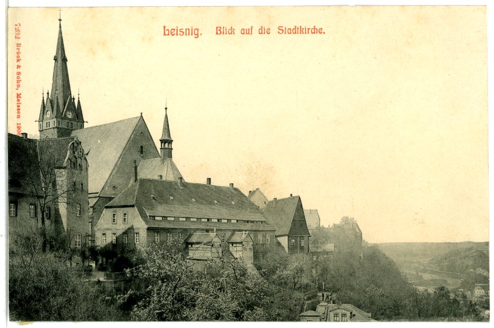 07232-Leisnig-1906-Stadtkirche-Brück & Sohn Kunstverlag